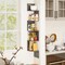 Space-Saving 5-Tier Corner Shelf Wall Mounted Bookshelf with Storage Solution